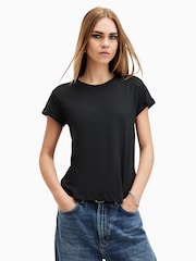AllSaints Black Anna T-Shirt - Image 1 of 7