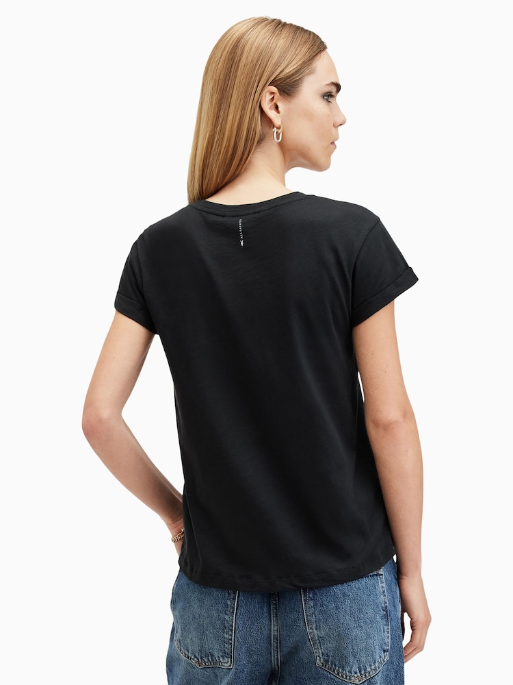 AllSaints Black Anna T-Shirt - Image 6 of 7