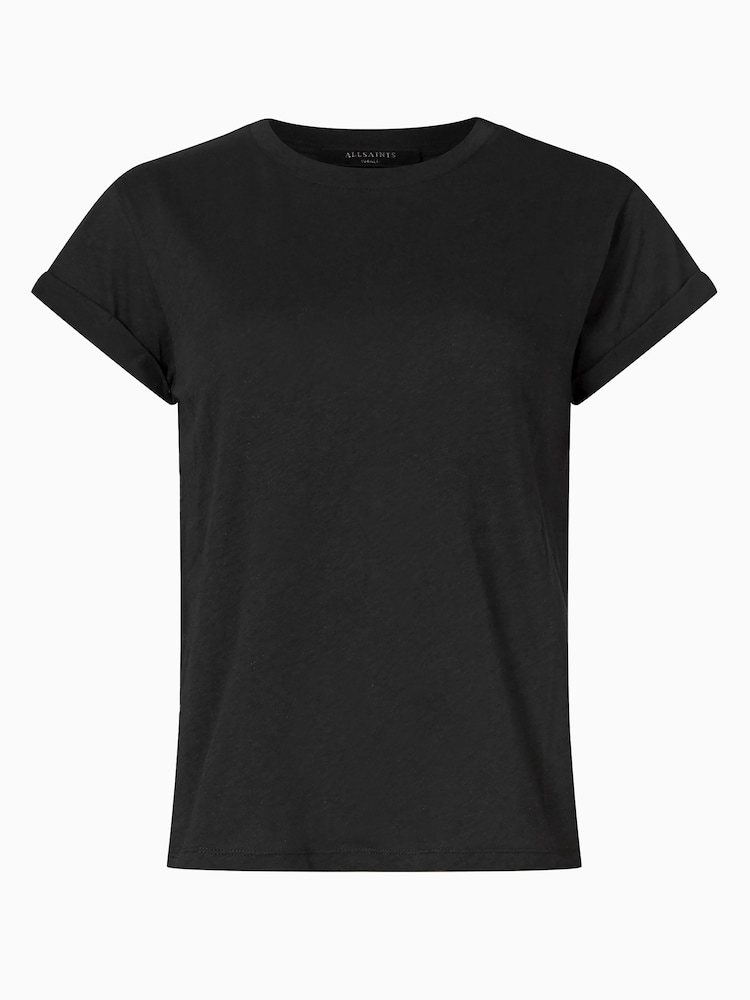AllSaints Black Anna T-Shirt - Image 7 of 7