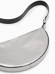AllSaints Grey Half Moon Cross-Body Bag - Image 5 of 7
