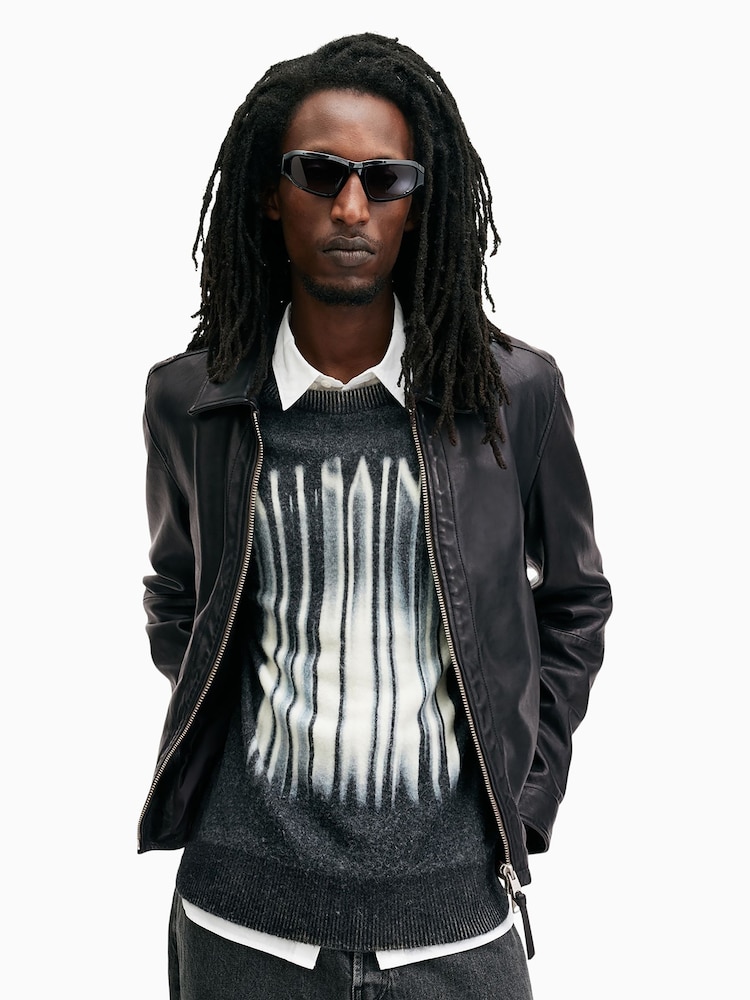 AllSaints Black Erol Jacket - Image 1 of 8