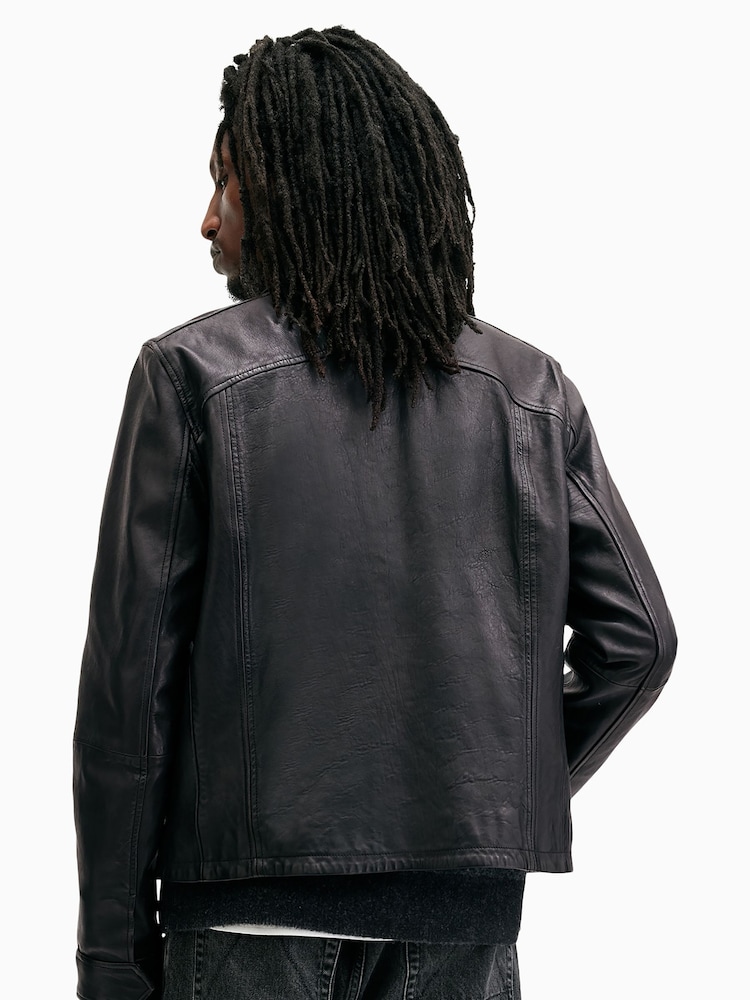 AllSaints Black Erol Jacket - Image 2 of 8 AllSaints Black Erol Jacket - Image 2 of 8