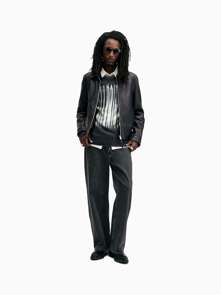 AllSaints Black Erol Jacket - Image 3 of 8