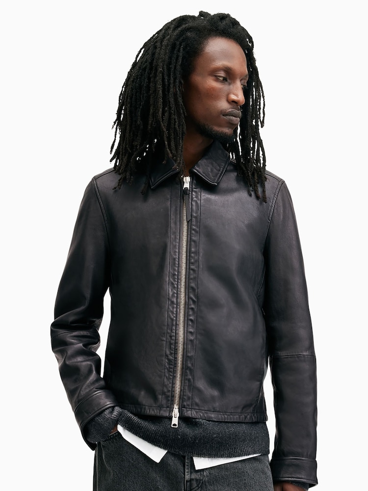 AllSaints Black Erol Jacket - Image 6 of 8