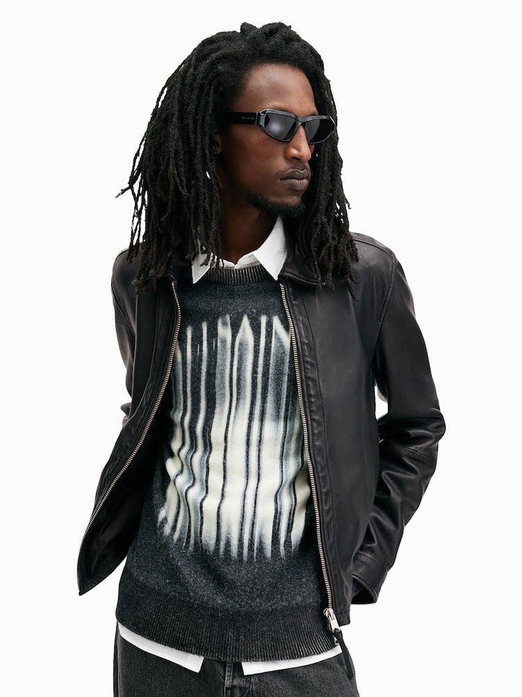 AllSaints Black Erol Jacket - Image 7 of 8