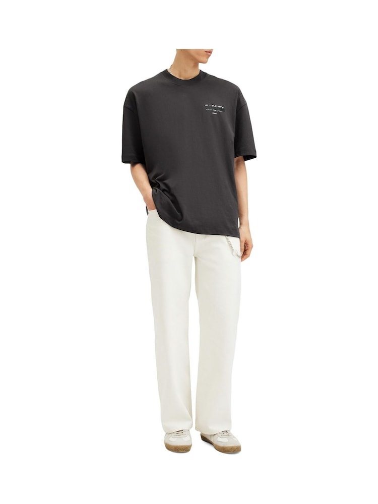 AllSaints Black Redact Short Sleeve T-Shirt - Image 3 of 8