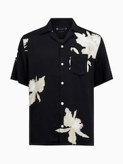 AllSaints Black Lachaise Short Sleeve Shirt - Image 7 of 7