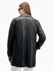 AllSaints Black Kessler Coat - Image 2 of 8