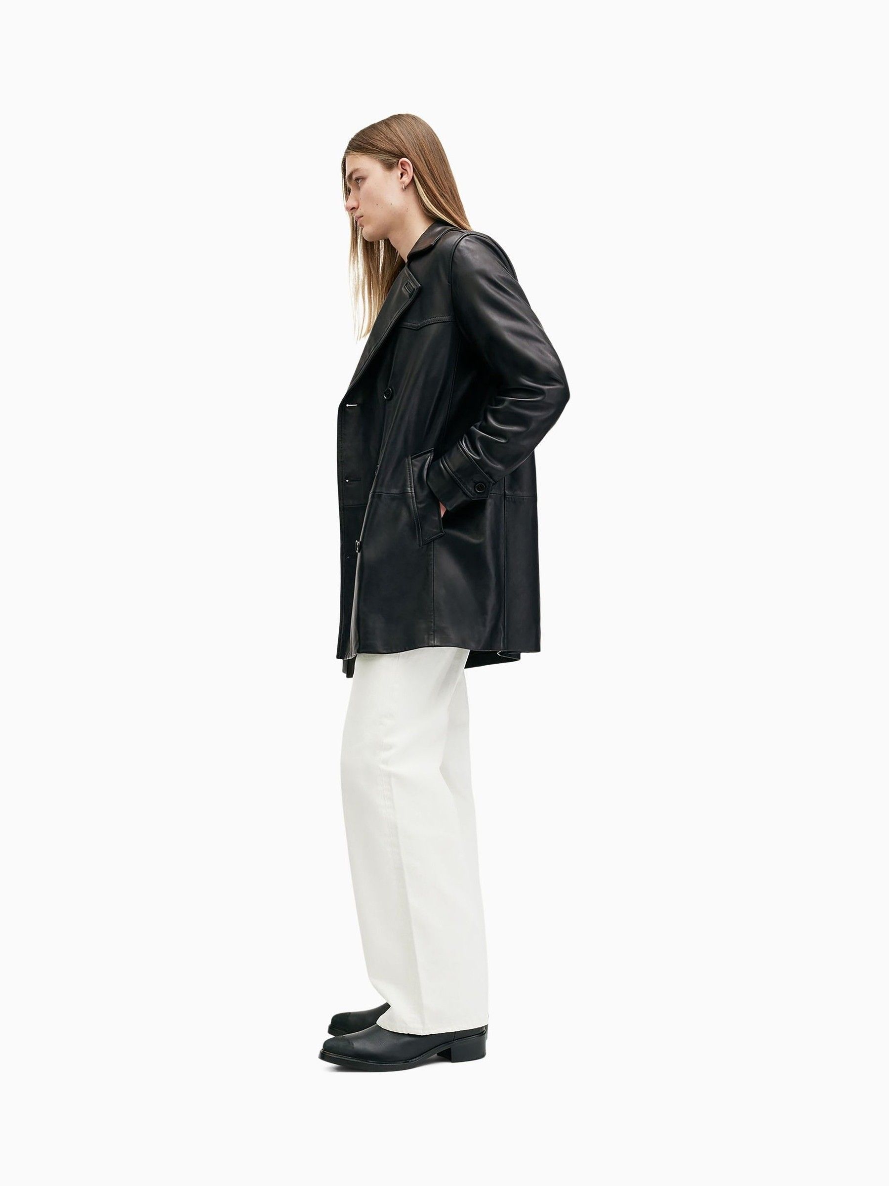Buy AllSaints Black Kessler Coat from Next USA
