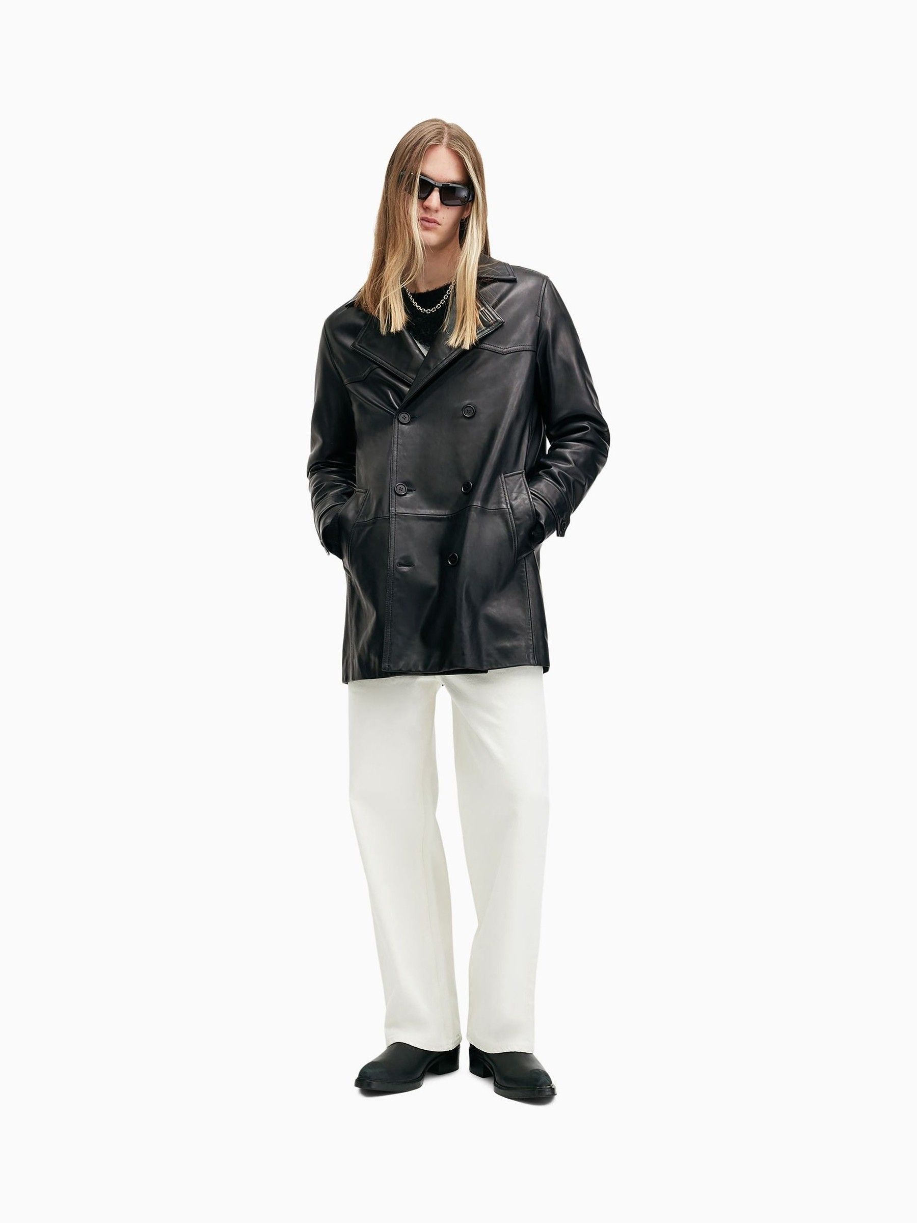 Buy AllSaints Black Kessler Coat from Next USA