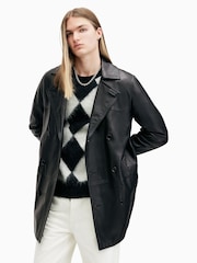 AllSaints Black Kessler Coat - Image 6 of 8