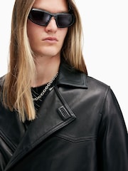 AllSaints Black Kessler Coat - Image 7 of 8