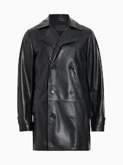 AllSaints Black Kessler Coat - Image 8 of 8