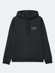AllSaints Black Redact Black Pullover Hoody - Image 8 of 8