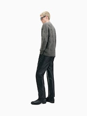 AllSaints Grey Zap Crew Jumper - Image 6 of 8
