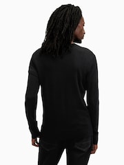 AllSaints Black Mode Merino Crew Jumper - Image 2 of 6