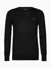 AllSaints Black Mode Merino Crew Jumper - Image 6 of 6