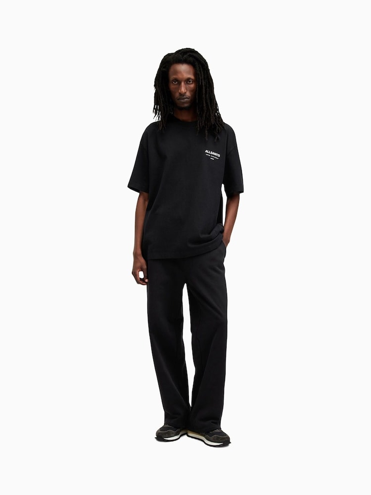 AllSaints Black 100% Organic Cotton Underground Crew Neck T-Shirt - Image 3 of 8