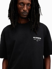 Черный - Футболка из 100% органического хлопка с круглым вырезом Allsaints - Image 6 of 8