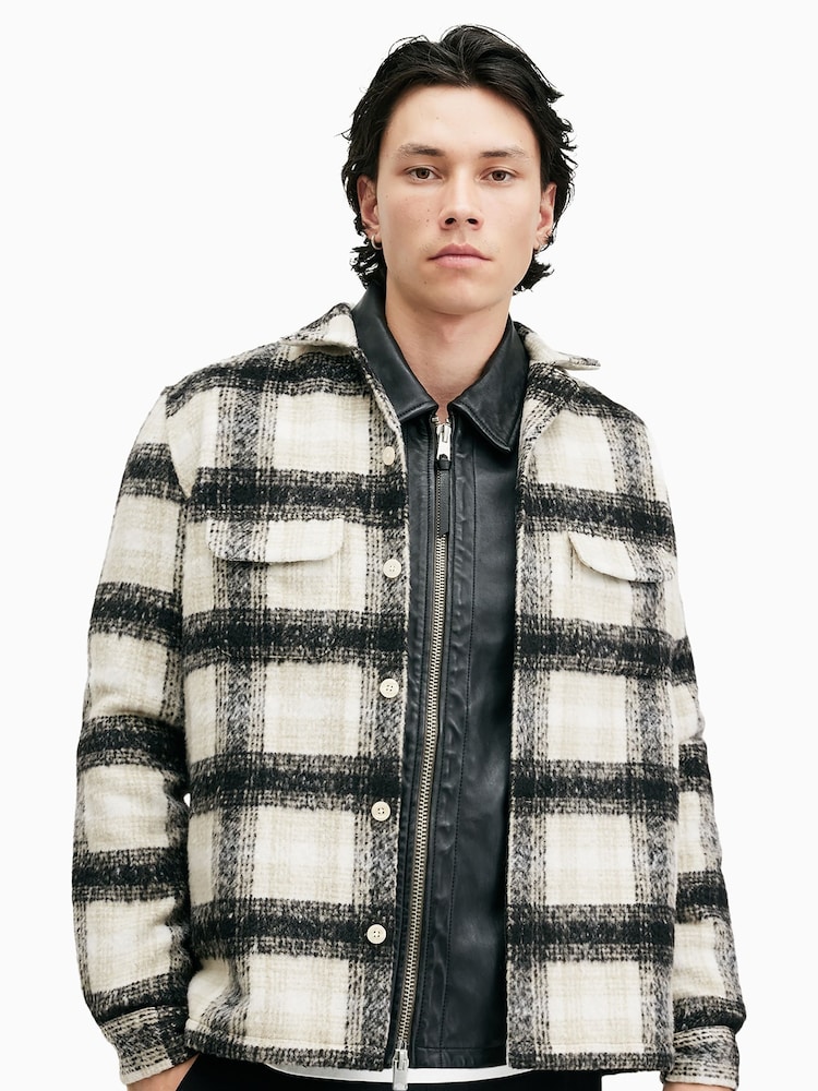 AllSaints Grey Lapse Longsleeve Shirt - Image 1 of 8