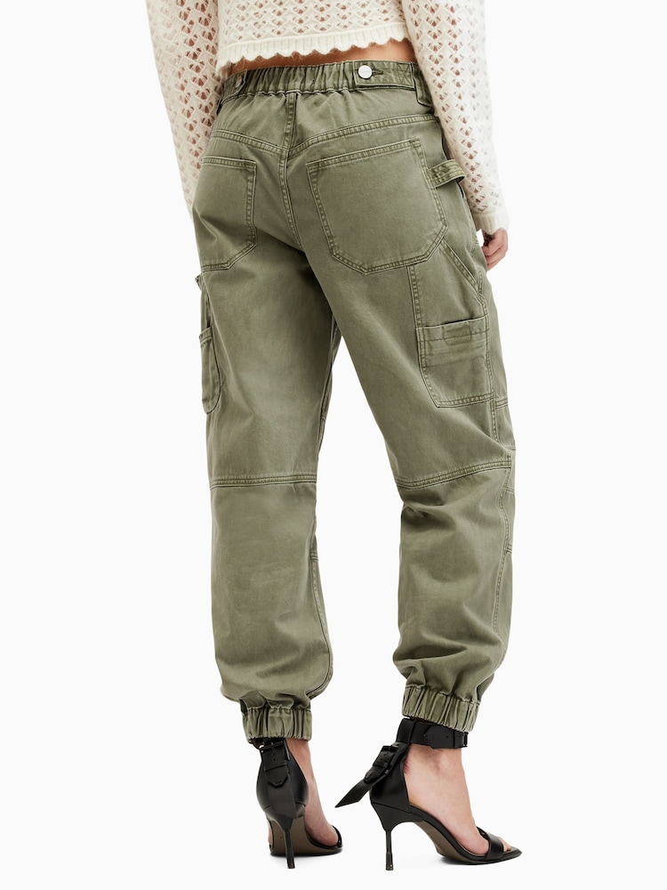 AllSaints Green Florence Joggers - Image 5 of 8
