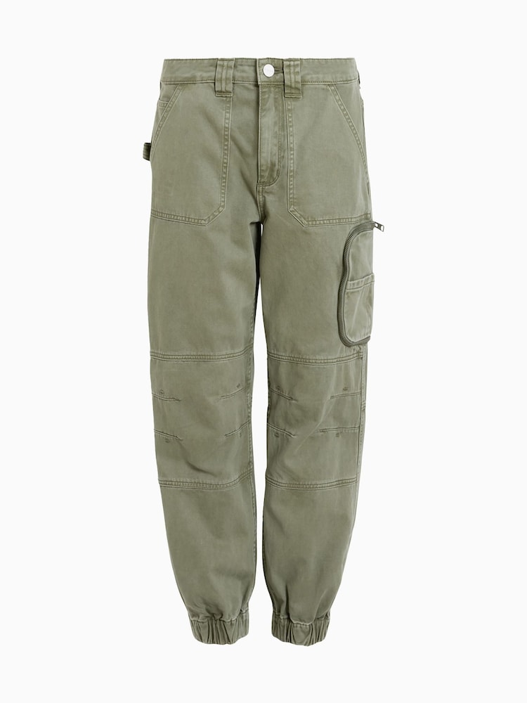 AllSaints Green Florence Joggers - Image 8 of 8