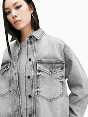 AllSaints Black Lily Denim Dress - Image 2 of 6