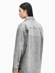 AllSaints Black Lily Denim Dress - Image 3 of 6