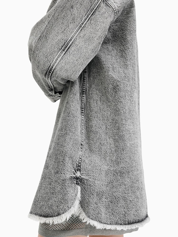 AllSaints Black Lily Denim Dress - Image 5 of 6