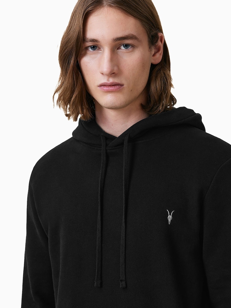 AllSaints Black Raven Hoodie - Image 5 of 7