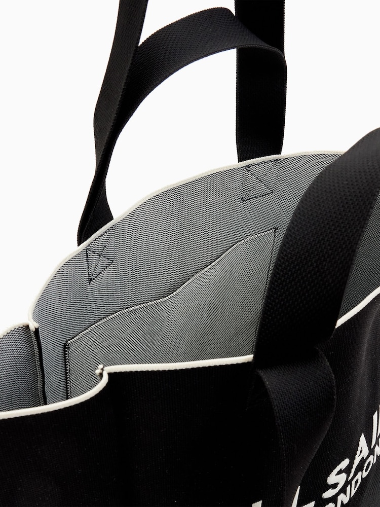 AllSaints Black Izzy E/W Tote Bag - Image 3 of 6