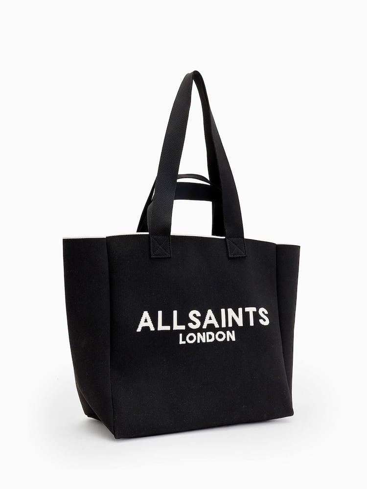 AllSaints Black Izzy E/W Tote Bag - Image 4 of 6