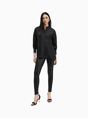 AllSaints Black 100% Cotton Ethel Lace Shirt - Image 2 of 6