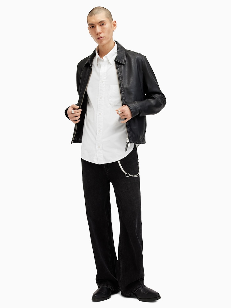 AllSaints White Sutta Longsleeve Shirt - Image 3 of 9