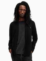 črna - Allsaints Odprta jopica Mode Merino - Slika 1 iz 6