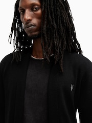 črna - Allsaints Odprta jopica Mode Merino - Slika 2 iz 6