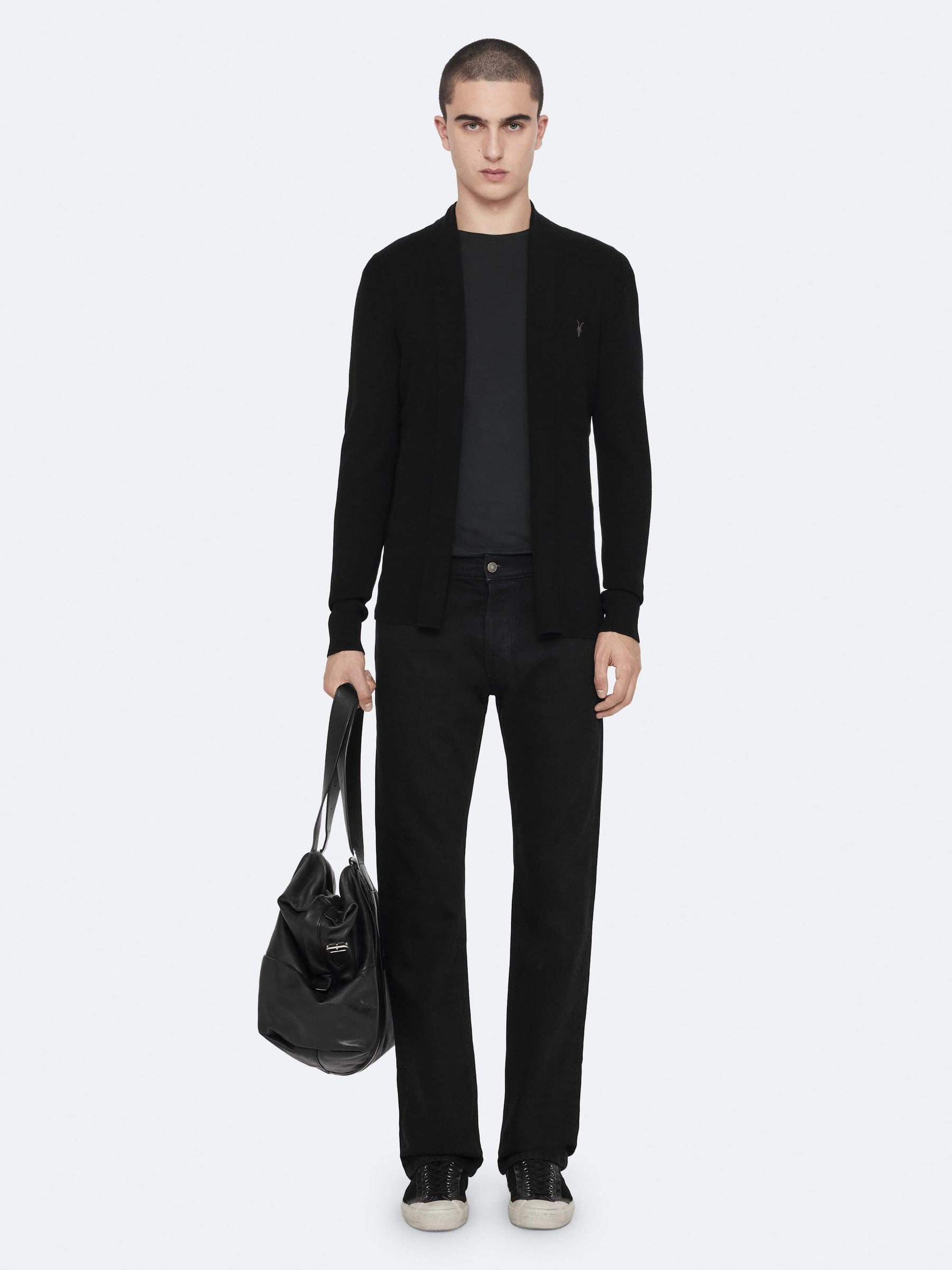 Buy AllSaints Black Mode Wool Open Cardigan from Next USA