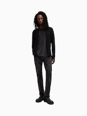 črna - Allsaints Odprta jopica Mode Merino - Slika 3 iz 6
