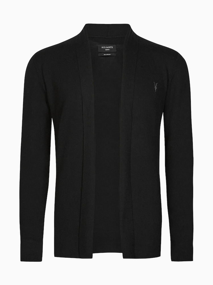 črna - Allsaints Odprta jopica Mode Merino - Slika 6 iz 6