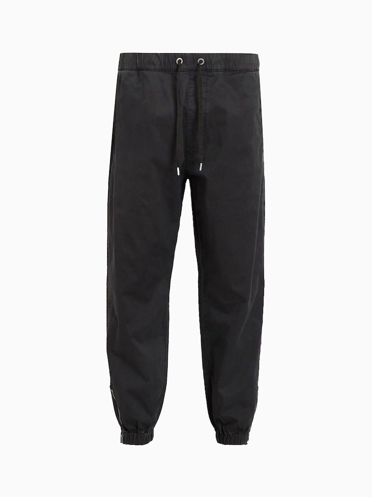 AllSaints Black Taint Trousers - Image 8 of 9