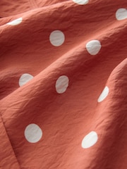 Orange Spot Print Long Sleeve Button Down Shirt - Image 7 of 7