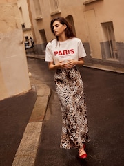 Mint Velvet Cream White Paris Slogan T-Shirt - Image 2 of 4