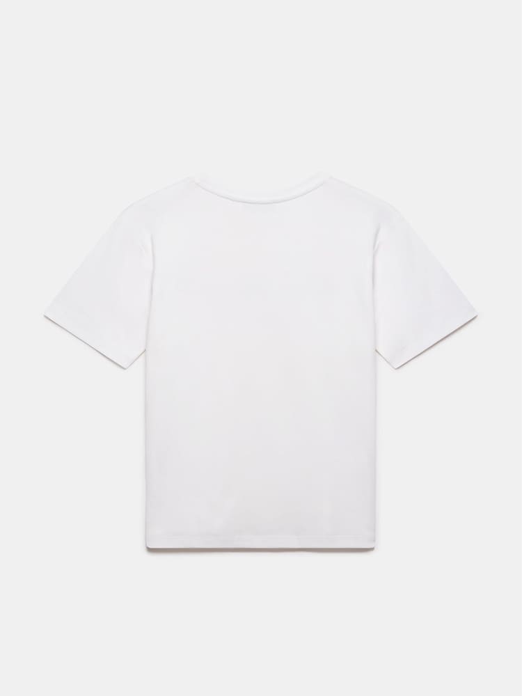 Mint Velvet Cream White Paris Slogan T-Shirt - Image 4 of 4