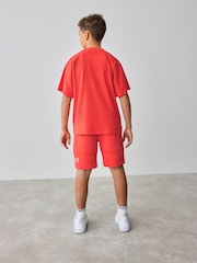 Baker by Ted Baker Oversized Red T-Shirt and Shorts Set - Image 2 of 11