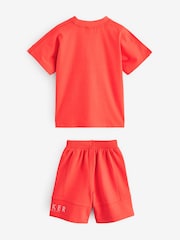Baker by Ted Baker Oversized Red T-Shirt and Shorts Set - Image 8 of 11