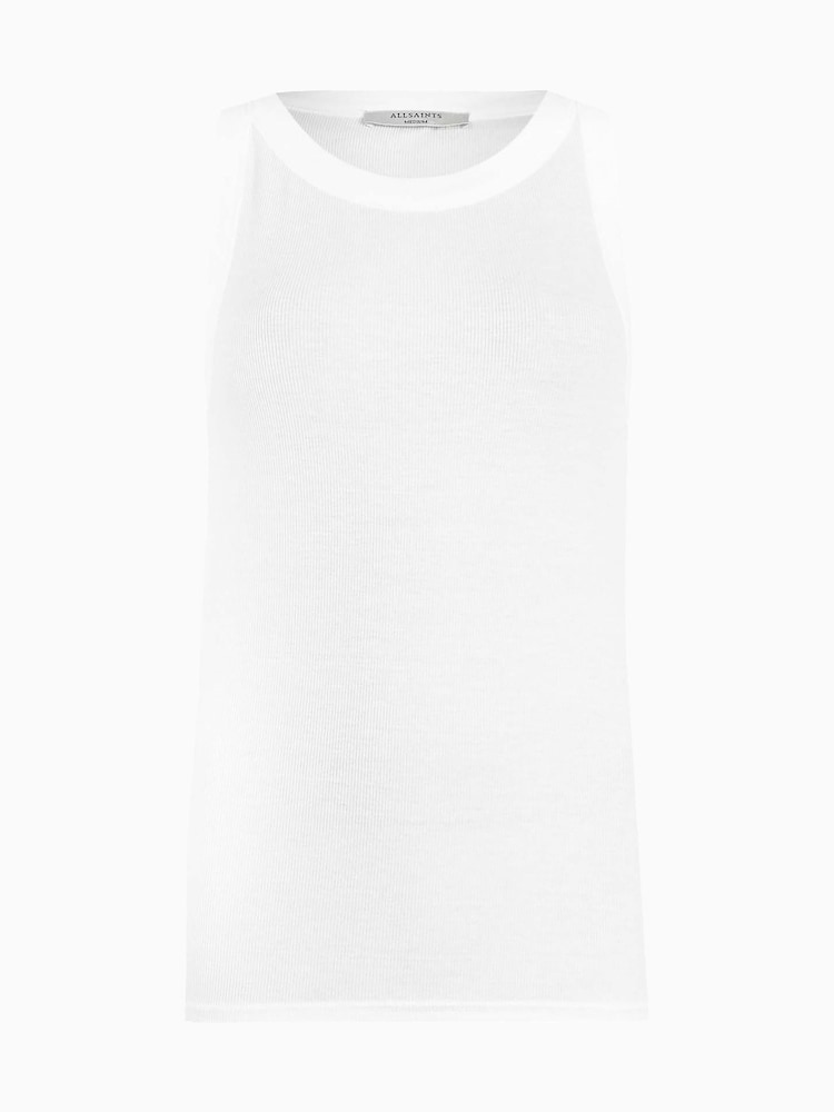 AllSaints White Rina White Crew Neck Tank - Image 7 of 7