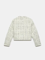 Mint Velvet White Textured Boucle Jacket - Image 4 of 4