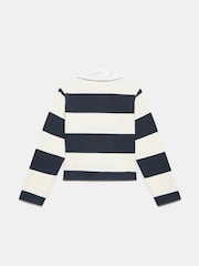 Mint Velvet Blue Striped Rugby 100% Cotton Shirt - Image 4 of 4
