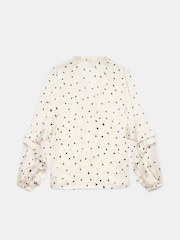 Mint Velvet Cream Polka Dot Print Ruffle Blouse - Image 4 of 4
