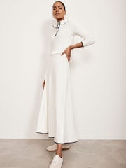 Mint Velvet White Contrast Hem Skirt - Image 2 of 7